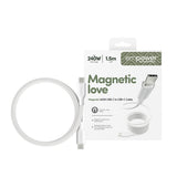 PanzerGlass empower™ by ® Magnetic 240W USB-C to USB-C Kabel | USB 2.0 | 1.5M | Silver White