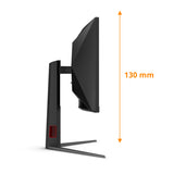AOC G4 CU34G4Z computerskærm 86,4 cm (34") 3440 x 1440 pixel Wide Quad HD LED Sort, Rød