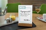 Sigel TA254 skilteholder & informationsstativ A5 Akryl Brun, Transparent