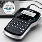 DYMO LabelManager 280 Genopladelig Håndholdt Labelmaskine Sæt | QWERTY-tastatur | med 2 ruller D1-labels og bæretaske
