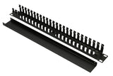 Extralink CABLE MANAGER WITH METAL COVER 1U Kabelbakkepanel Sort