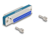 DeLOCK 66549 kabel kønsskifter D-Sub 25 pin Blå, Sølv