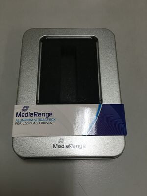 MediaRange BOX901 opbevaringskasse Opbevaringsboks Rektangulær Aluminium, Plast Sølv