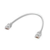 Ubiquiti UACC-Cable-Patch-EL-0.15M-W netværkskabel Gennemsigtig, Hvid 0,15 m Cat6