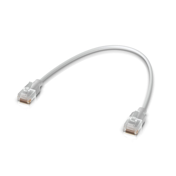 Ubiquiti UACC-Cable-Patch-EL-0.15M-W netværkskabel Gennemsigtig, Hvid 0,15 m Cat6