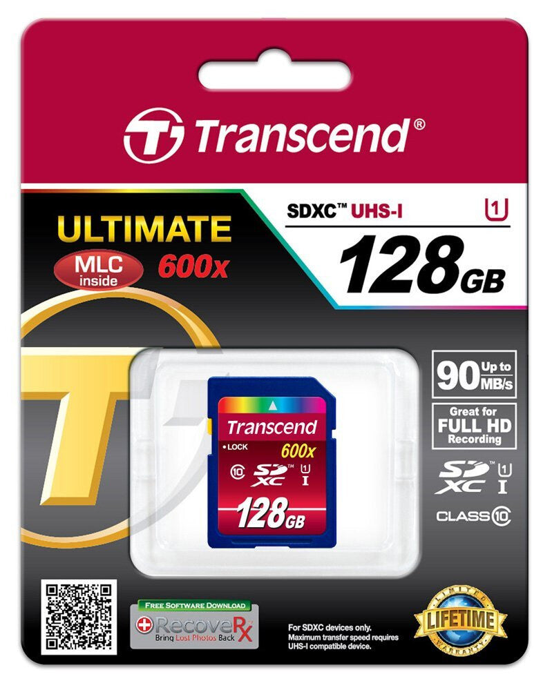 Transcend TS128GSDXC10U1 hukommelseskort 128 GB SDXC MLC Klasse 10