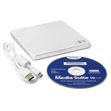 Hitachi-LG Slim Portable DVD-Writer optisk diskdrev DVD±RW Hvid