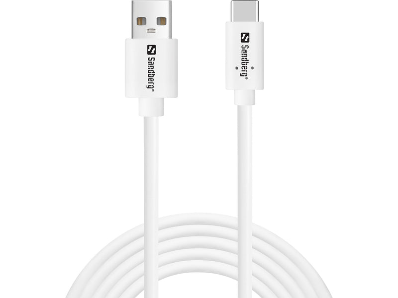 Sandberg 336-14 USB-kabel USB 2.0 200 m USB C USB A Hvid