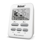 Mebus 25800 vækkeur Digital alarmur Hvid
