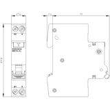 Siemens 5SV1316-7KK16 kredsløbsafbryder Residual-current device with overcurrent protection (RCBO) Type A 2