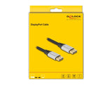 DeLOCK 80634 DisplayPort kabel 2 m Sort, Sølv