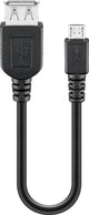 Goobay 95193 USB-kabel USB 2.0 0,2 m USB A Micro-USB B 0,48 Gbit/sek. Sort