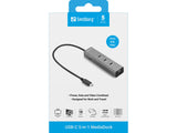 Sandberg 136-78 dockingstation Ledningsført USB 3.2 Gen 2 (3.1 Gen 2) Type-C Grå