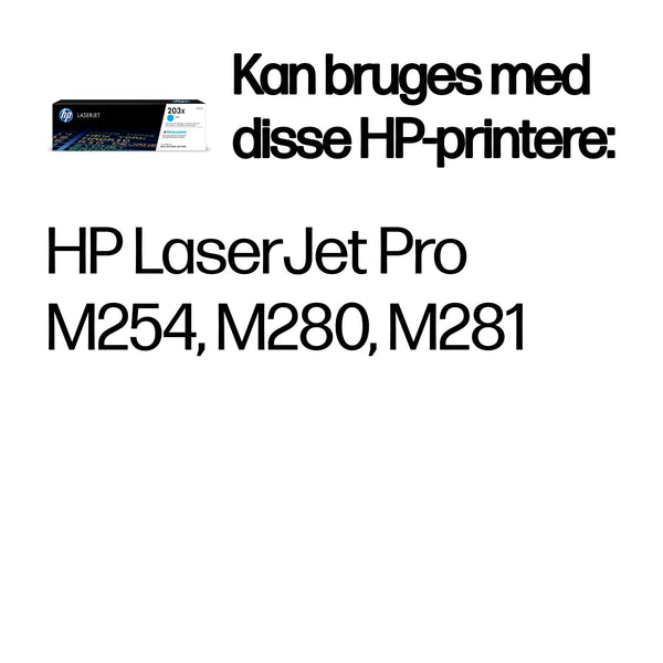 HP Original 203X LaserJet-tonerpatron med høj kapacitet, cyan