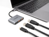 DeLOCK 64337 interface hub USB 3.2 Gen 2 (3.1 Gen 2) Type-C 10000 Mbit/s Grå