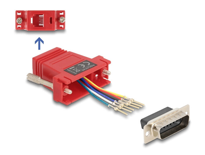 DeLOCK 67084 kabel kønsskifter D-Sub 15 Rød