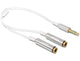 DeLOCK 65576 lydkabel 0,25 m 3.5mm 2 x 3.5mm Hvid