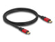 DeLOCK 80652 USB-kabel USB4 Gen 2x2 0,8 m USB C 20 Gbit/sek. 100 W Sort, Rød