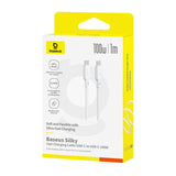 Baseus P10377704213-00 USB-kabel USB 3.2 Gen 1 (3.1 Gen 1) 1 m USB C 0,48 Gbit/sek. 100 W Hvid