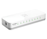 D-Link 0 Ikke administreret Fast Ethernet (10/100) Desktop Hvid