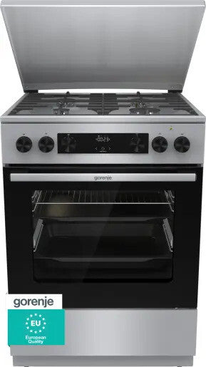 Gorenje G600 GKS6C71XF komfur og ovn Fritstående komfur Elektrisk Gaskomfur Rustfrit stål
