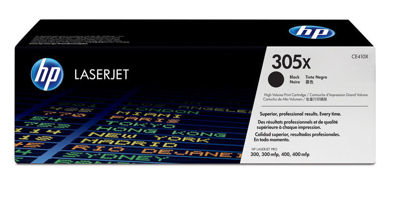 HP Original 305X LaserJet-tonerpatron med høj kapacitet, sort