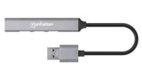 Manhattan 168427 interface hub USB 3.2 Gen 1 (3.1 Gen 1) Type-A 5000 Mbit/s Grå