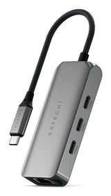 Satechi ST-H3C25EM interface hub USB Type-C 10000 Mbit/s Grå