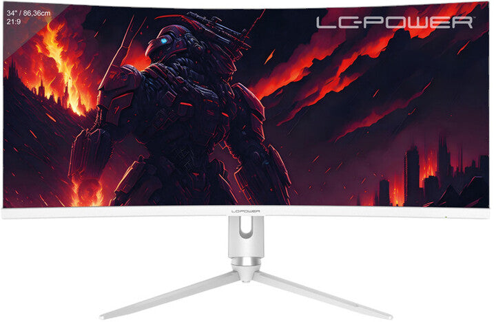 LC-Power LC-M34-Q-C-PRO computerskærm 86,4 cm (34") 3440 x 1440 pixel UltraWide Quad HD Grå
