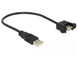 DeLOCK 85462 USB-kabel USB 2.0 0,25 m USB A 0,48 Gbit/sek. Sort