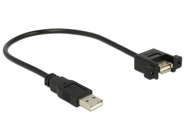 DeLOCK 85462 USB-kabel USB 2.0 0,25 m USB A 0,48 Gbit/sek. Sort