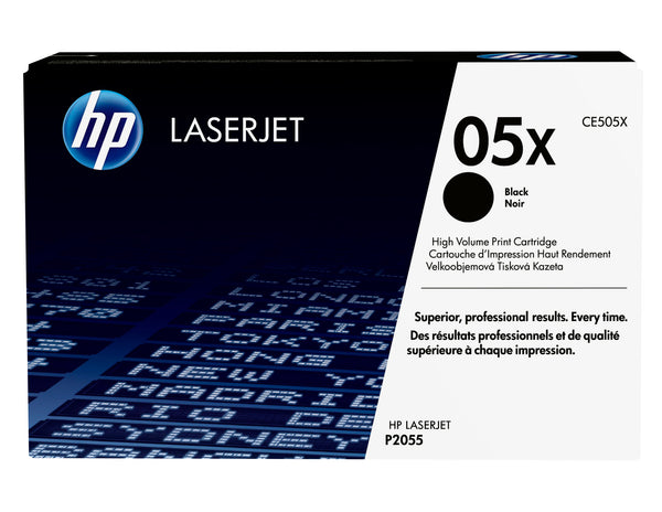 HP Original 05X LaserJet-tonerpatron med høj kapacitet, sort