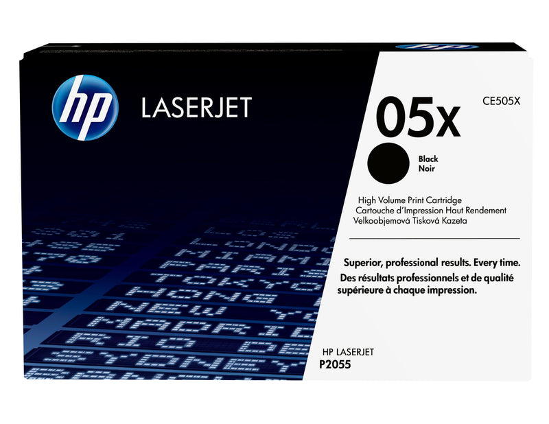HP Original 05X LaserJet-tonerpatron med høj kapacitet, sort