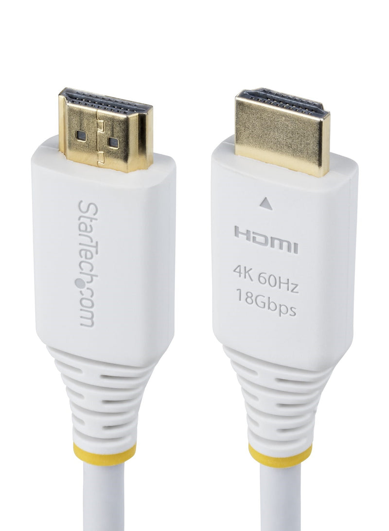 StarTech.com HDMI2-CABLE-4K60-10W HDMI-kabel 3 m HDMI Type A (Standard) Hvid
