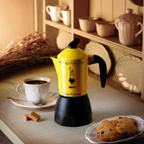 Bialetti Orzo Express Moka gryde Sort, Gul
