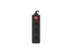 Lanberg PS1-03E-0300-BK stikdåse 3 m 3 AC stikkontakt(er) Indendørs/udendørs Sort