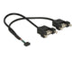 DeLOCK 84832 USB-kabel USB 2.0 0,25 m 2 x USB A 0,48 Gbit/sek. Sort