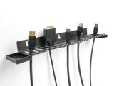DeLOCK 67180 kabelorganisator Væg Kabelholder Sort