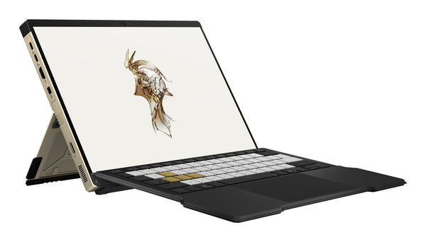 ASUS ROG Flow Z13-KJP GZ302EAC-RU178W AMD Ryzen AI Max+ 395 Hybrid (2-i-1) 34 cm (13.4") Berøringsskærm WQXGA 128 GB LPDDR5x-SDRAM 1 TB SSD Wi-Fi 7 (802.11be) Windows 11 Home Tysk Sort, Hvid, Guld