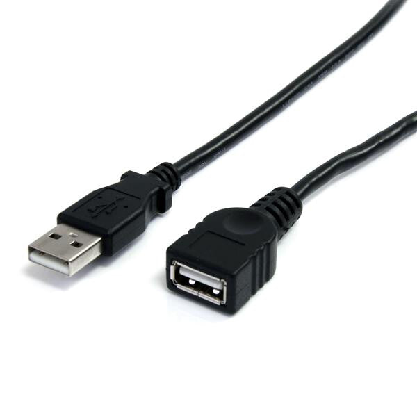 StarTech.com USBEXTAA3BK USB-kabel 0,91 m USB A 0,48 Gbit/sek. Sort