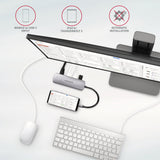 Axagon HMC-HCR3A 3x USB-A+ HDMI+ SD/microSD USB-C 3.2 Gen 1 hub 20cm Ledningsført USB 3.2 Gen 1 (3.1 Gen 1) Type-C Grå