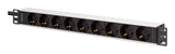 Digitus DN-95440 strømforsyningsenhed (PDU) 9 AC stikkontakt(er) 1U Sort, Sølv