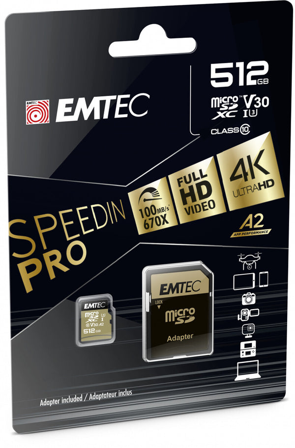 Emtec ECMSDM512GXC10SP hukommelseskort 512 GB MicroSDXC UHS-I Klasse 10