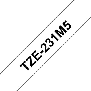 Brother TZE-231M5 etiketbånd Sort på hvid