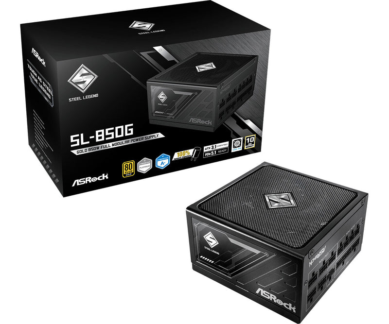 Asrock SL-850G Steel Legend enhed til strømforsyning 850 W 20+4 pin ATX ATX Sort