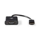 Nedis CCBW34900AT02 videokabel adapter 0,2 m VGA (D-Sub) HDMI Type A (Standard) Anthracit