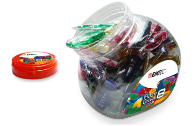 Emtec ECMMD16GC410JAR80 USB-nøgle 16 GB USB Type-A 2.0 Blå, Grøn, Lilla, Rød, Gul