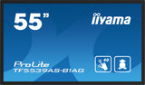 iiyama TF5539AS-B1AG skilte display Kiosk design 138,7 cm (54.6") LED 435 cd/m² 4K Ultra HD Sort Berøringsskærm Indbygget processer Android 11 24/7