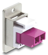 DeLOCK 91100 fiber adapter LC/LC 1 stk Violet, Hvid, Sølv