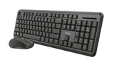 Trust TKM-350 tastatur Mus inkluderet Kontor RF trådløst QWERTZ Tysk Sort